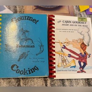 Gourmet Bahamian and Cajun cookbooks.